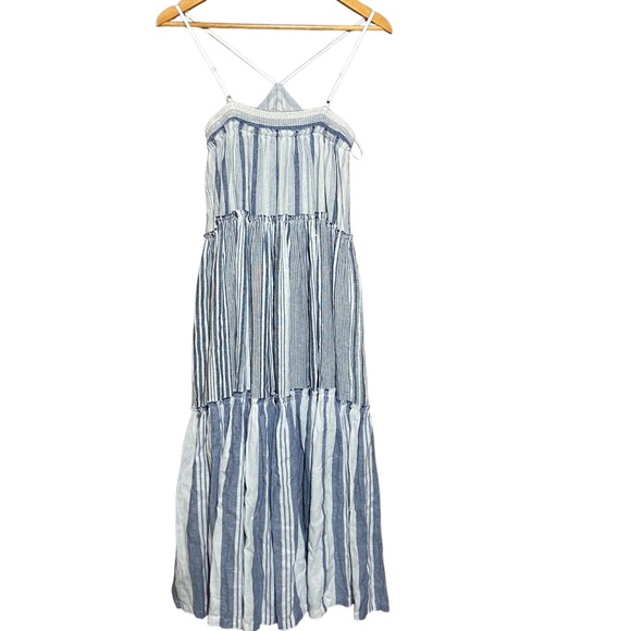 NWT J. Crew Linen Blend Chambray Cover-Up Dress in Stripe Size Small Style AO999 - Picture 3 of 9